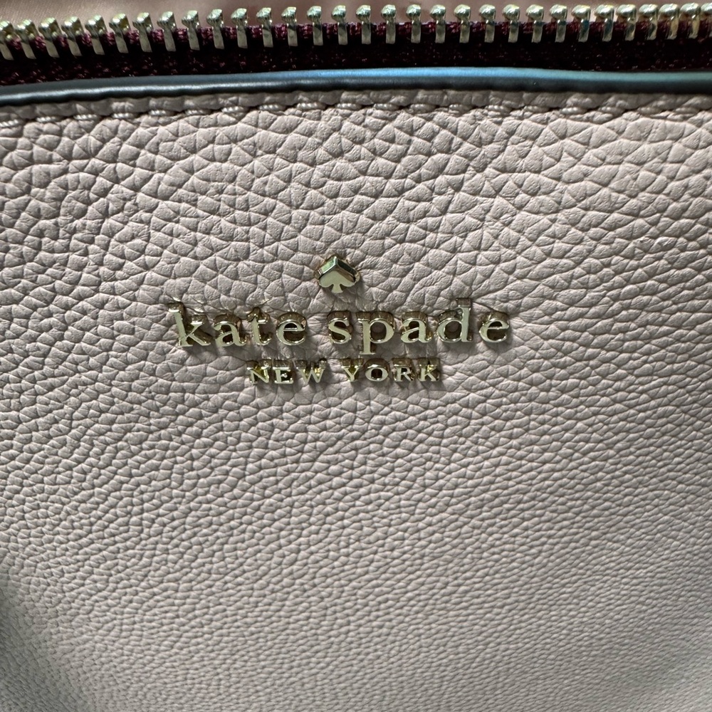 Kate Spade Monet Large Compartment Tote – Leather Pink Burgundy Shoulder Bag - Picture 15 of 17